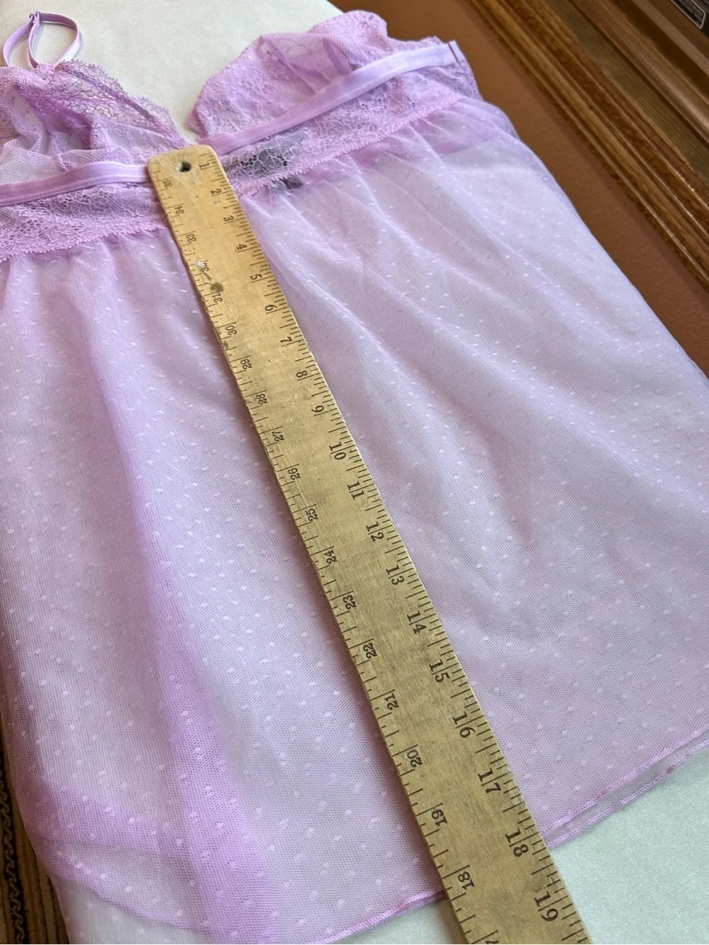 Victoria's Secret Womens XL Lilac Lace Mesh Babydoll Camisole Top Lingerie